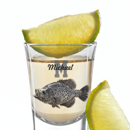 モノグラムネームクラッピー魚釣りメンズスポーツアウトドア ショットグラス