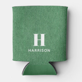 モノグラムネームグリーンデニムプリント12oz 缶クーラー