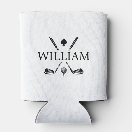 モノグラムネームゴルフクラブエース |お使いの色の選択 缶クーラー (裏面)