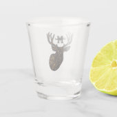 モノグラムネームディア迷彩柄狩りメンズスポーツアウトドア ショットグラス (裏面)
