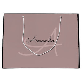 モノグラムネームバラブライダルお気に入り美しいブランドラーグ ラージペーパーバッグ