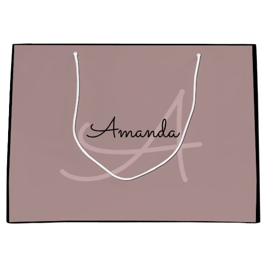 モノグラムネームバラブライダルお気に入り美しいブランドラーグ ラージペーパーバッグ (正面)