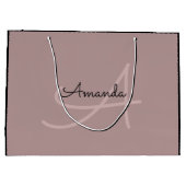 モノグラムネームバラブライダルお気に入り美しいブランドラーグ ラージペーパーバッグ (裏面)