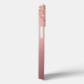 モノグラムネームバラ金ゴールド赤面グリッタースパークル Case-Mate iPhoneケース (裏面 / 右)