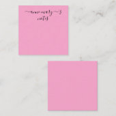 モノグラムネームピンクブラックカスタムブライダル結婚式 ノートカード (正面/裏面)