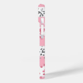 モノグラムネームピンクホワイトグレーグリッタートレンディー Case-Mate iPhoneケース (裏面 / 左)