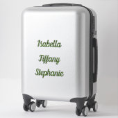 モノグラムネームフォレストグリーンベビーシャワー誕生日 シール (スーツケース)