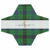 モノグラムネームプレイドタイポグラフィ素朴タータンチェック サッカーボール (フラット)