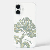 モノグラムネームホワイトセージフローラミニマル植物学 Case-Mate iPhoneケース (裏面)