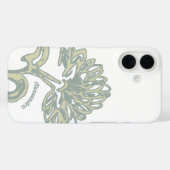 モノグラムネームホワイトセージフローラミニマル植物学 Case-Mate iPhoneケース (裏面 (横))