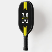 モノグラムネームレーサーイエローストライプ ピックルボールラケット (左)