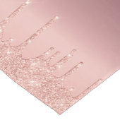 モノグラムネーム文字バラ金ゴールド赤面グリッタースパークル ショートテーブルランナー (コーナー)