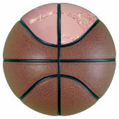 モノグラムネーム文字バラ金ゴールド赤面グリッタースパークル バスケットボール (右)