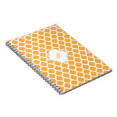 モノグラムノート付きオレンジモロッカン模様 ノートブック (右側)