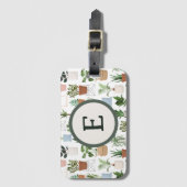 モノグラムハウスプラントボ葉タニカル ラゲッジタグ (正面縦)