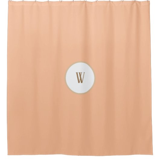 モノグラムハニーピーチフーズディジョン シャワーカーテン (正面)