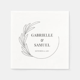 モノグラムハミニマルフ結婚リースの新婦 スタンダードカクテルナプキン