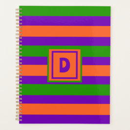 モノグラムハロウィーンパープルオレンジ&グリーン プランナー手帳