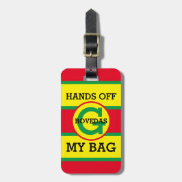 モノグラムハンズオフ私のバッグ文字オンレッドイエローグリーン ラゲッジタグ