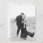 モノグラムハンドレターシッククロス結婚ズ 招待状 (裏面)