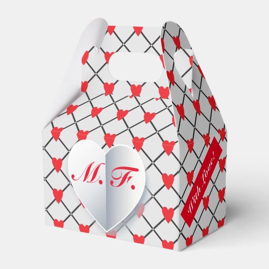 モノグラムハートパターン「愛と」 フェイバーボックス (正面サイド)