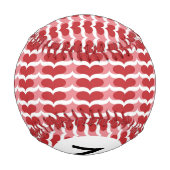 モノグラムハートパターン 野球ボール (裏面)