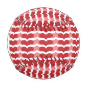 モノグラムハートパターン 野球ボール (正面)