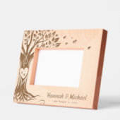 モノグラムハート名ツリー結婚・オブ・ライフ レーザー彫刻フレーム (左)