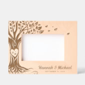 モノグラムハート名ツリー結婚・オブ・ライフ レーザー彫刻フレーム (正面)