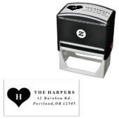 モノグラムハート差出人住所 セルフインキングスタンプ (インサイチュ)