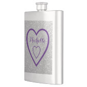 モノグラムハート銀グリッターお尻フラスコ フラスク (左)