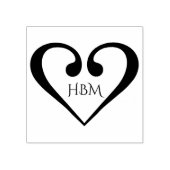 モノグラムハート ラバースタンプ (インプリント)