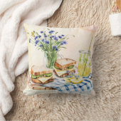 モノグラムハーブ&ブレッドキッチン心地よい クッション (ブランケット)