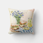 モノグラムハーブ&ブレッドキッチン心地よい クッション (正面)