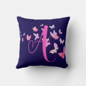 モノグラムバタフライブルーピンク クッション (裏面)