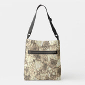 モノグラムバックルジ市松模様にッパー織物 クロスボディバッグ (裏面)