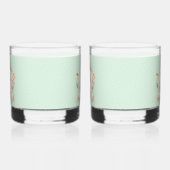 モノグラムバニーウサギフローライースターパーソナライズされた ウイスキーグラス (左)