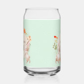 モノグラムバニーウサギフローライースターパーソナライズされた ガラス缶 (左)