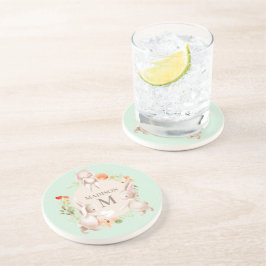 モノグラムバニーラビットガーリーフローラ コースター