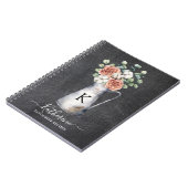 モノグラムバラコットンユーカリプトゥスジャグブラックレシピ ノートブック (左側)