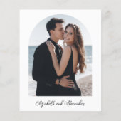 モノグラムバラゴールドフォイルバジェット結婚式招待状 (裏面)