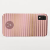 モノグラムバラストライプの金ゴールドパターンイニシャル Case-Mate iPhoneケース (裏面(横))