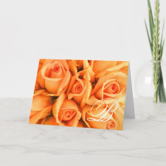 モノグラムバラノートカードテンプレート ノートカード (正面)