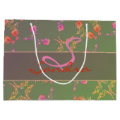 モノグラムバラハートとパープルモス ラージペーパーバッグ (裏面)