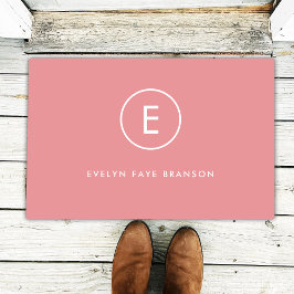 モノグラムバラピフェミニンッガーリークミニマルイニシャル ドアマット