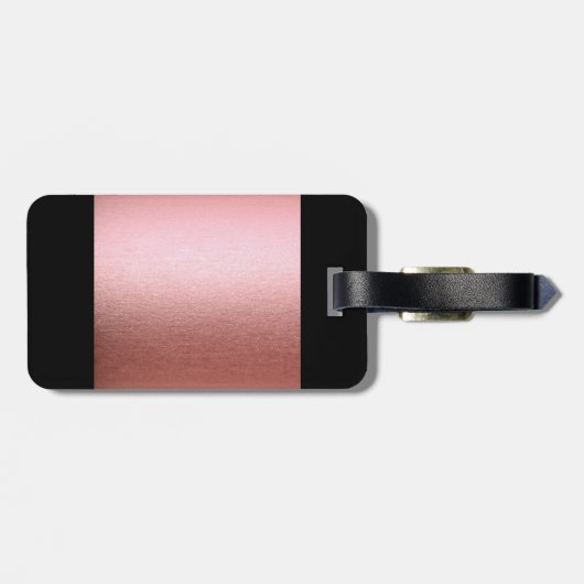 モノグラムバラピンクブラックラゲージタグ女性用 ラゲッジタグ (裏面横)
