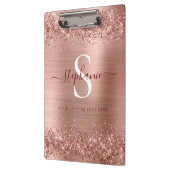 モノグラムバラフェイク金ゴールド-グリッターガーリーグラム クリップボード (左)