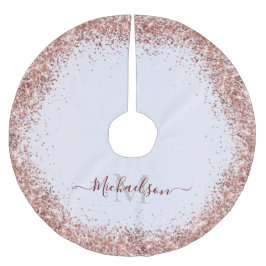 モノグラムバラフェイク金ゴールド-グリッターガーリーグラム ブラッシュドポリエステルツリースカート