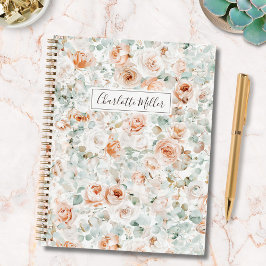 モノグラムバラフラワーユーカリ離れフローラ ノートブック