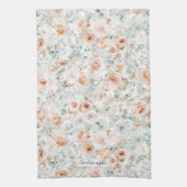 モノグラムバラユーカリ離れスグリーンリーフローラ キッチンタオル (縦)